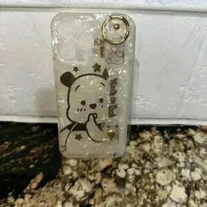 NEW! Winnie the Pooh Phone Case for iPhone 14 Pro Max With / White & Gold